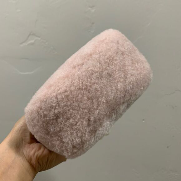 Handmade Cute Real Shearling Perfume Bottle Shaped Clutch/Wristlet/Crossbody - Picture 14 of 15